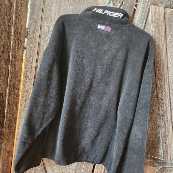 Hilfiger Athletics Men’s XL Black Long Sleeve Black 1/4 Zip Fleece Pullover - Picture 6 of 11